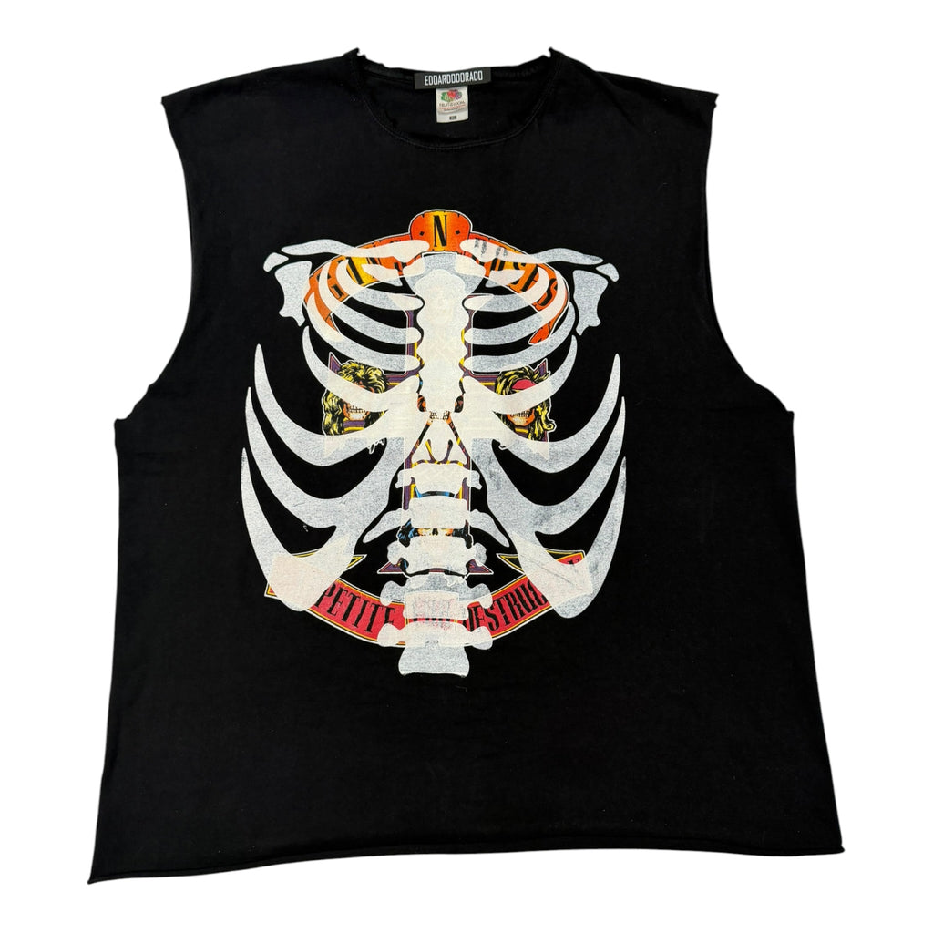 t shirt vintage sovrastampata con ossa Guns N’ Roses tg XL