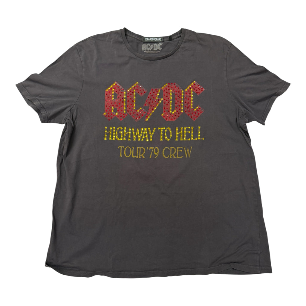 lt shirt vintage con strass acdc Tg XXL