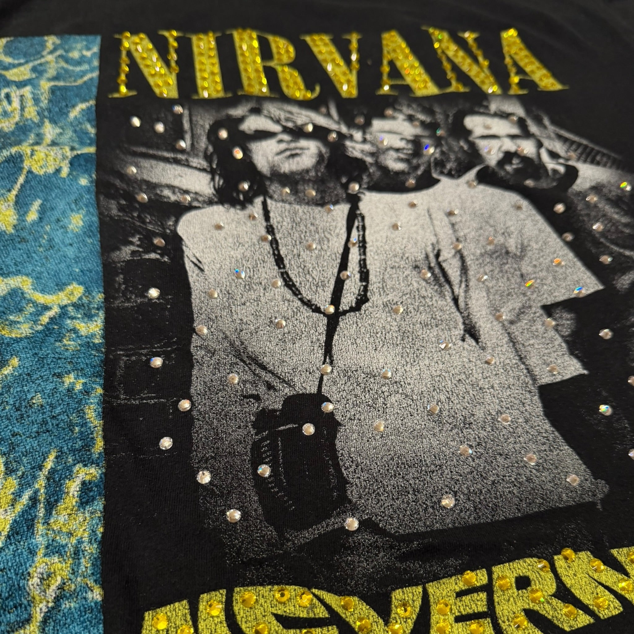lt shirt vintage con strass nirvana tg XL