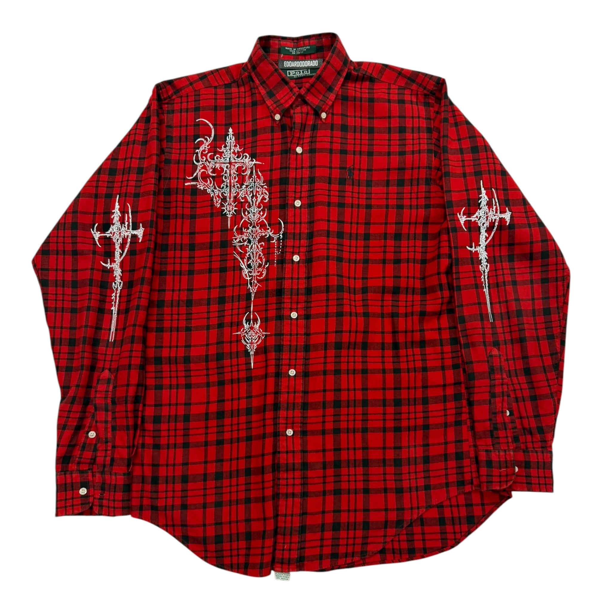 camicia vintage ralph lauren custom tg XL tartan sigilism