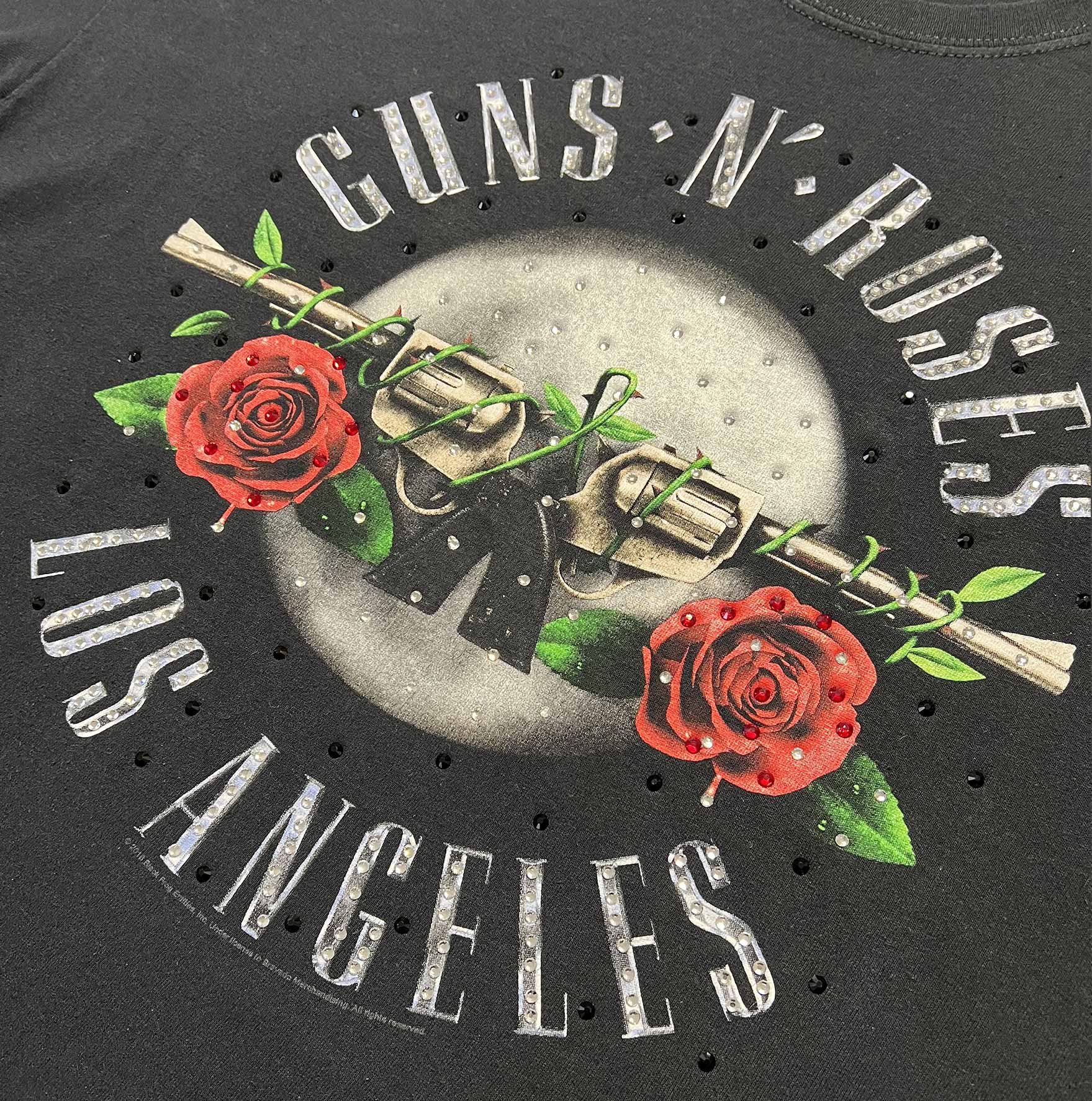 t shirt vintage con cristalli guns n roses xl