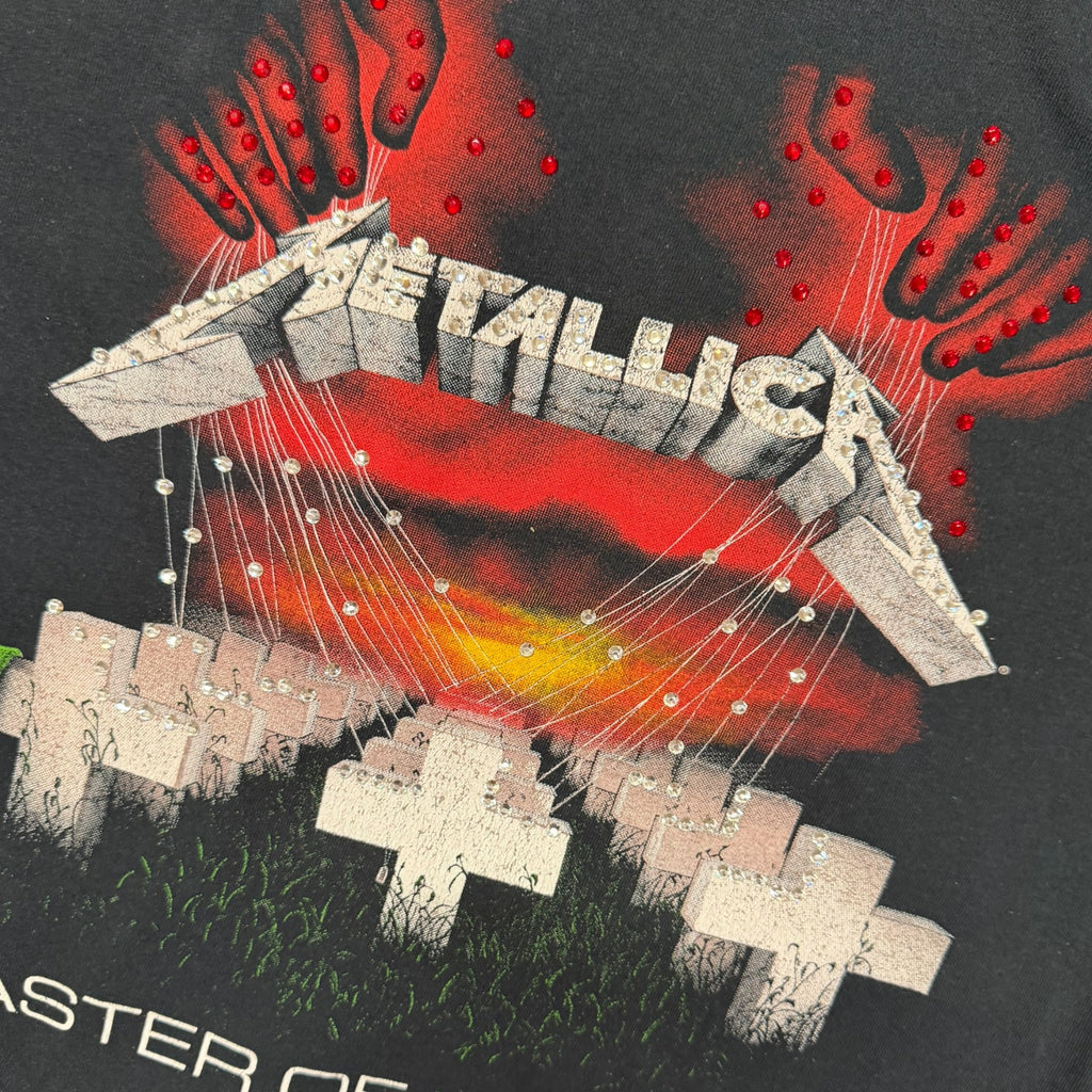 lt shirt vintage con strass Metallica tg L