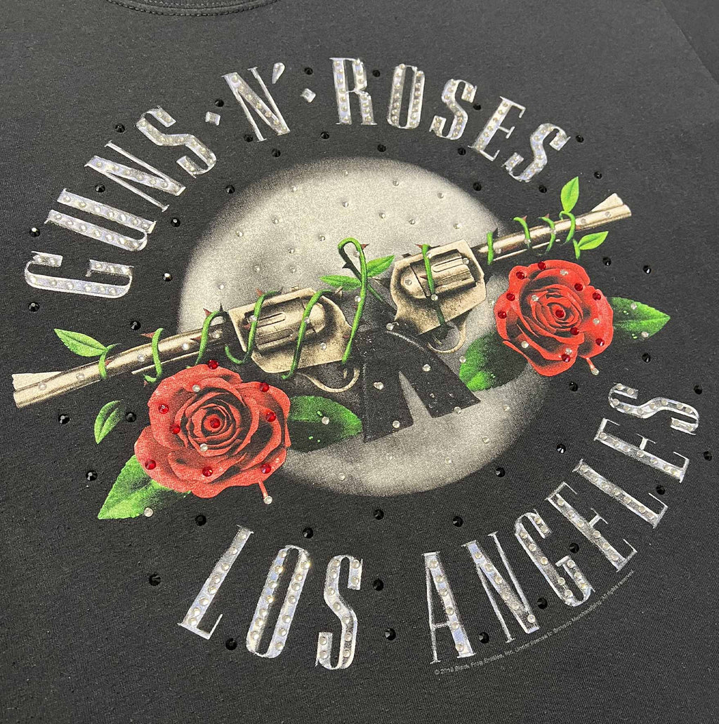 t shirt vintage con cristalli guns n roses xl