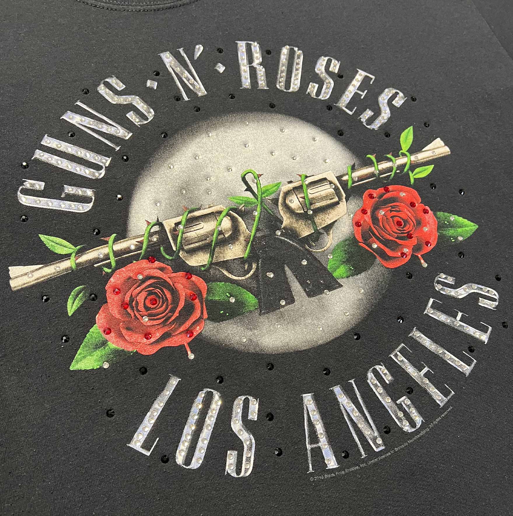 t shirt vintage con cristalli guns n roses xl