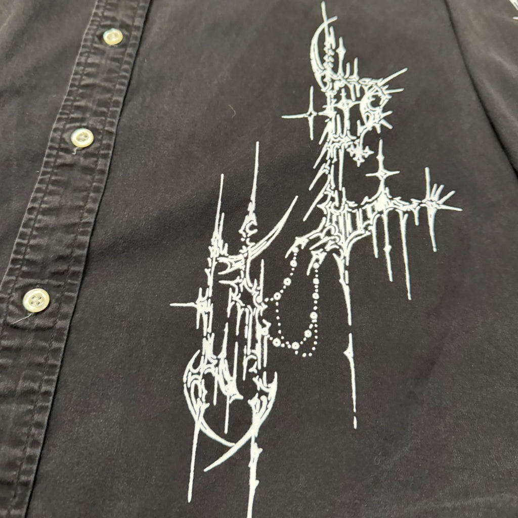 camicia vintage ralph lauren custom tg L goth nero