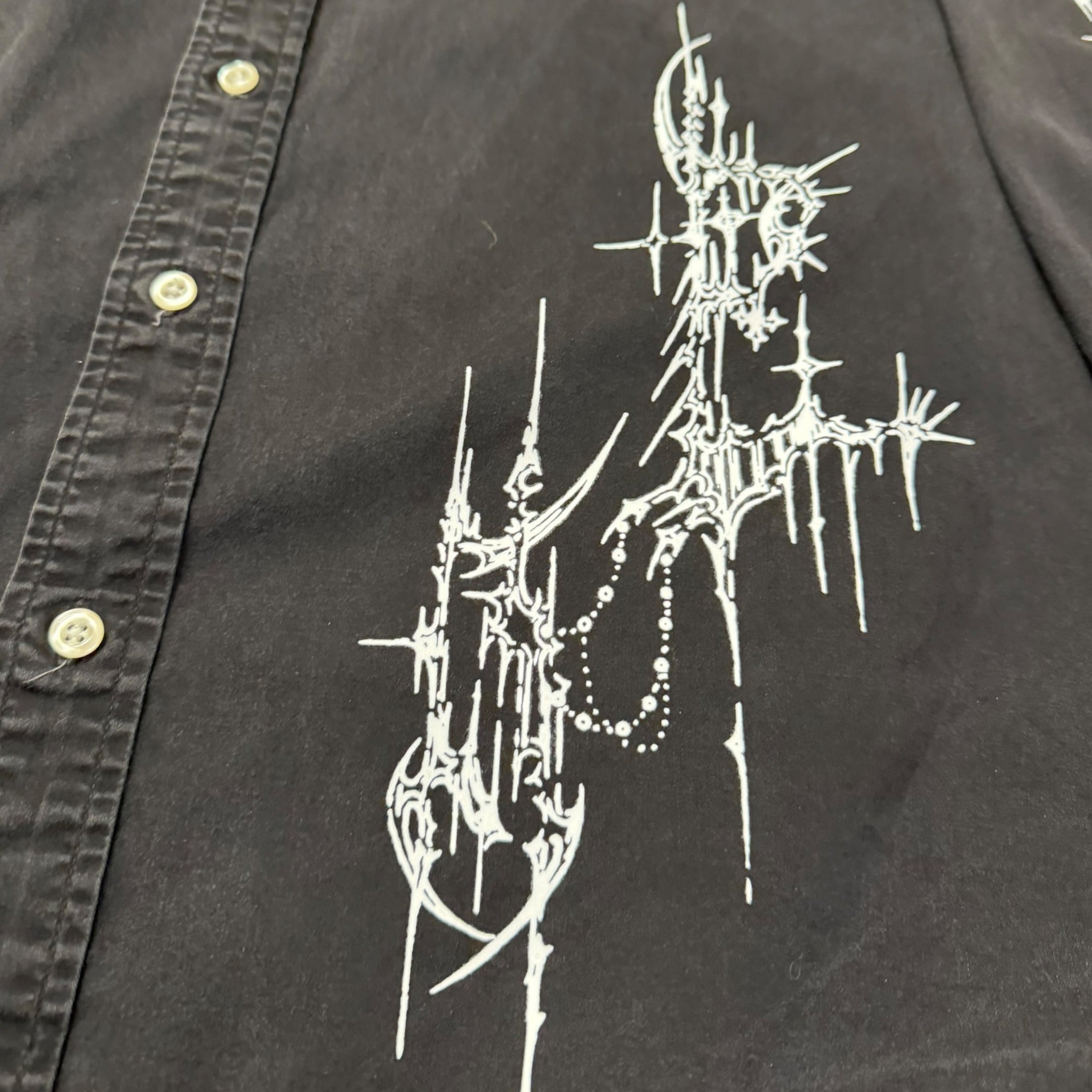 camicia vintage ralph lauren custom tg L goth nero