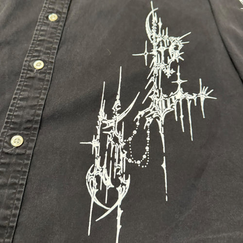 camicia vintage ralph lauren custom tg L goth nero