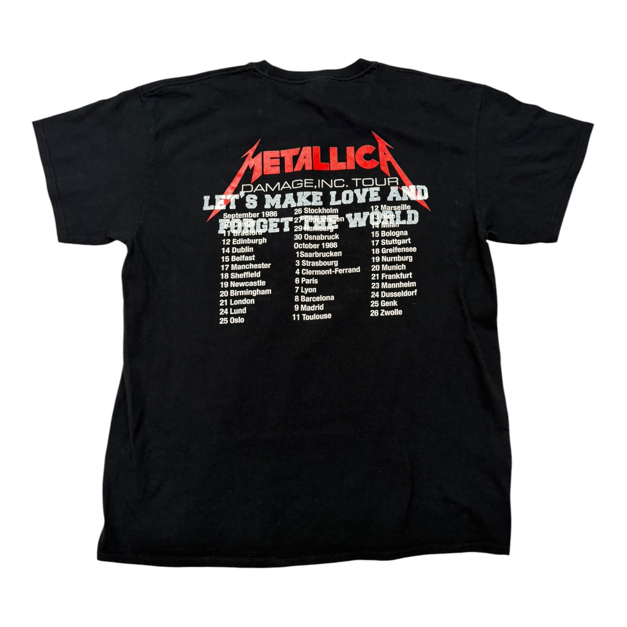 lt shirt vintage con strass Metallica tg L