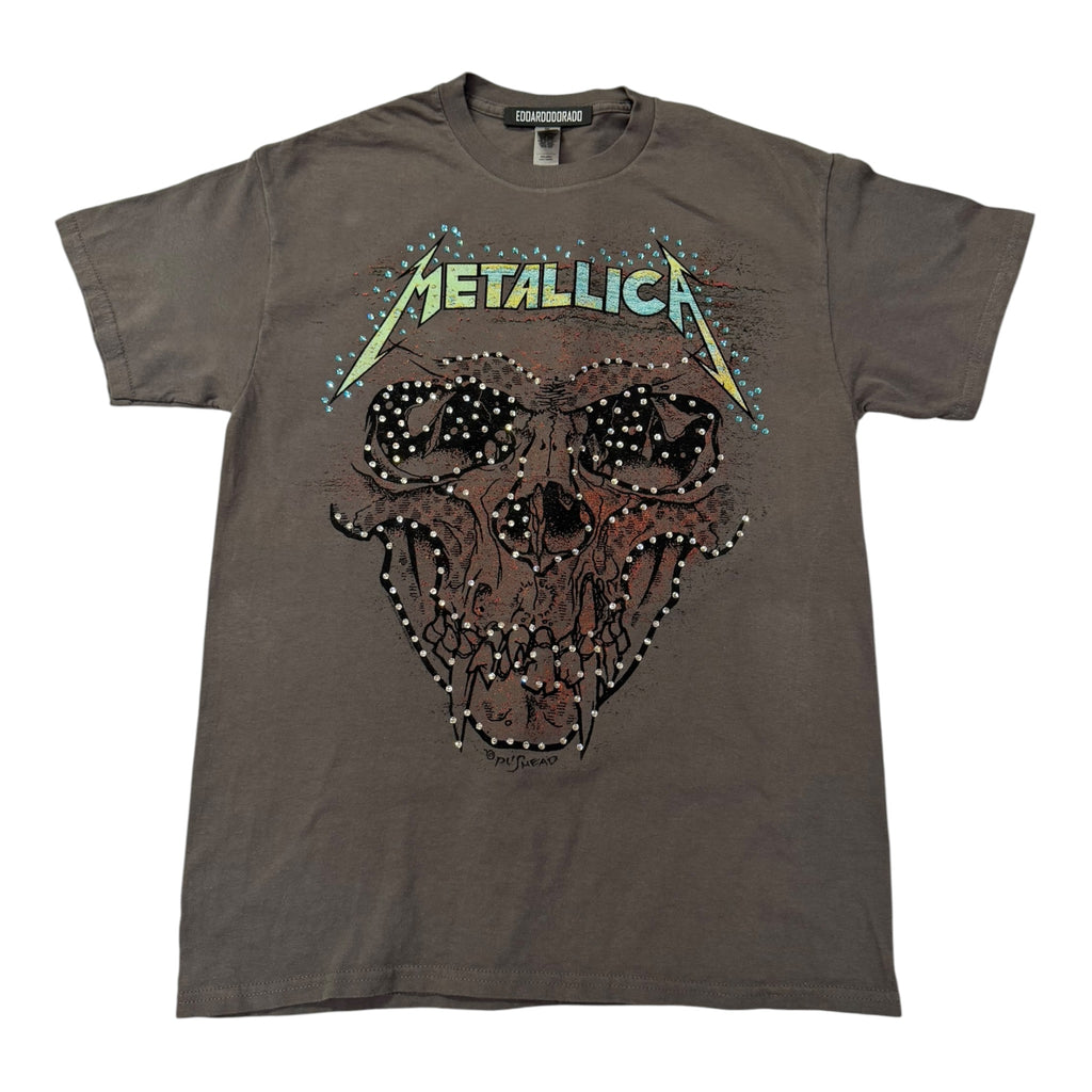 lt shirt vintage con strass Metallica tg m
