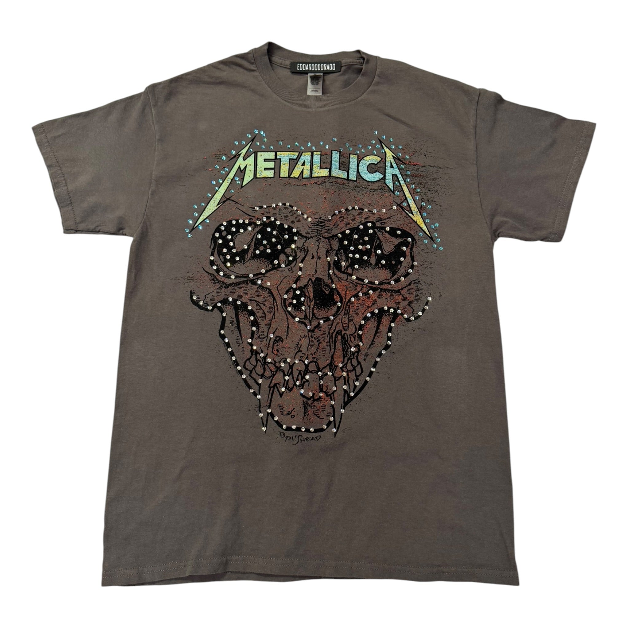 lt shirt vintage con strass Metallica tg m