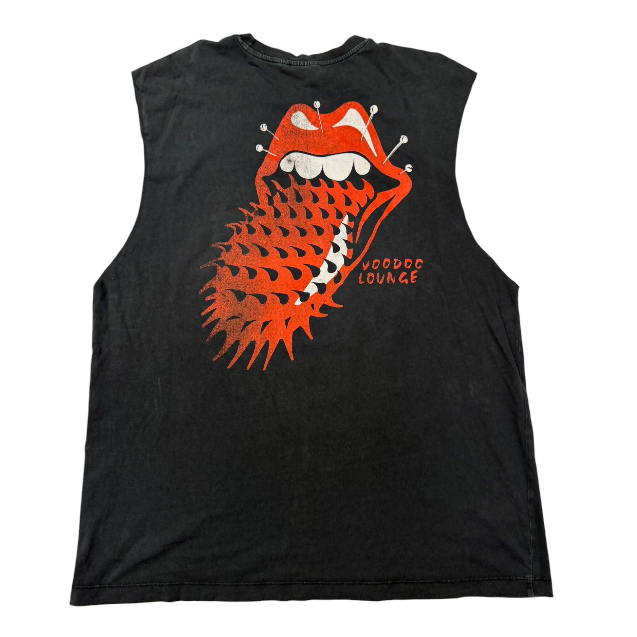 t shirt vintage sovrastampata con ossa Rolling Stones tg XL