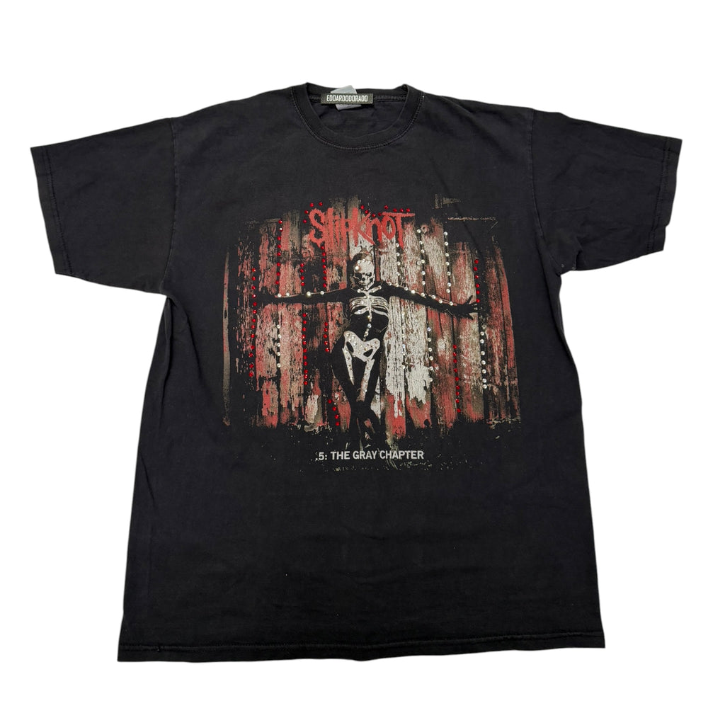 lt shirt vintage con strass slipknot tg L