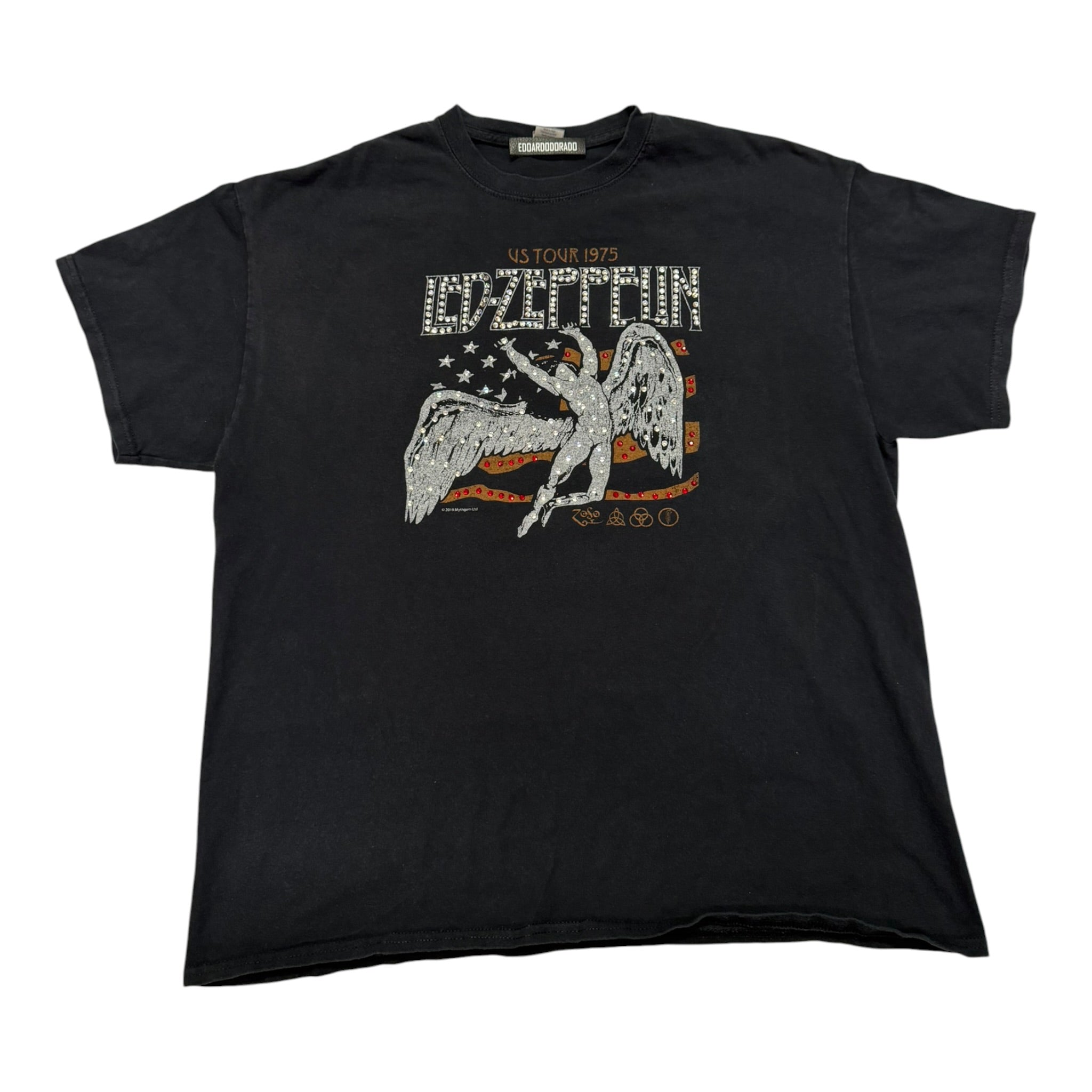 lt shirt vintage con strass led zeppeling tg XL