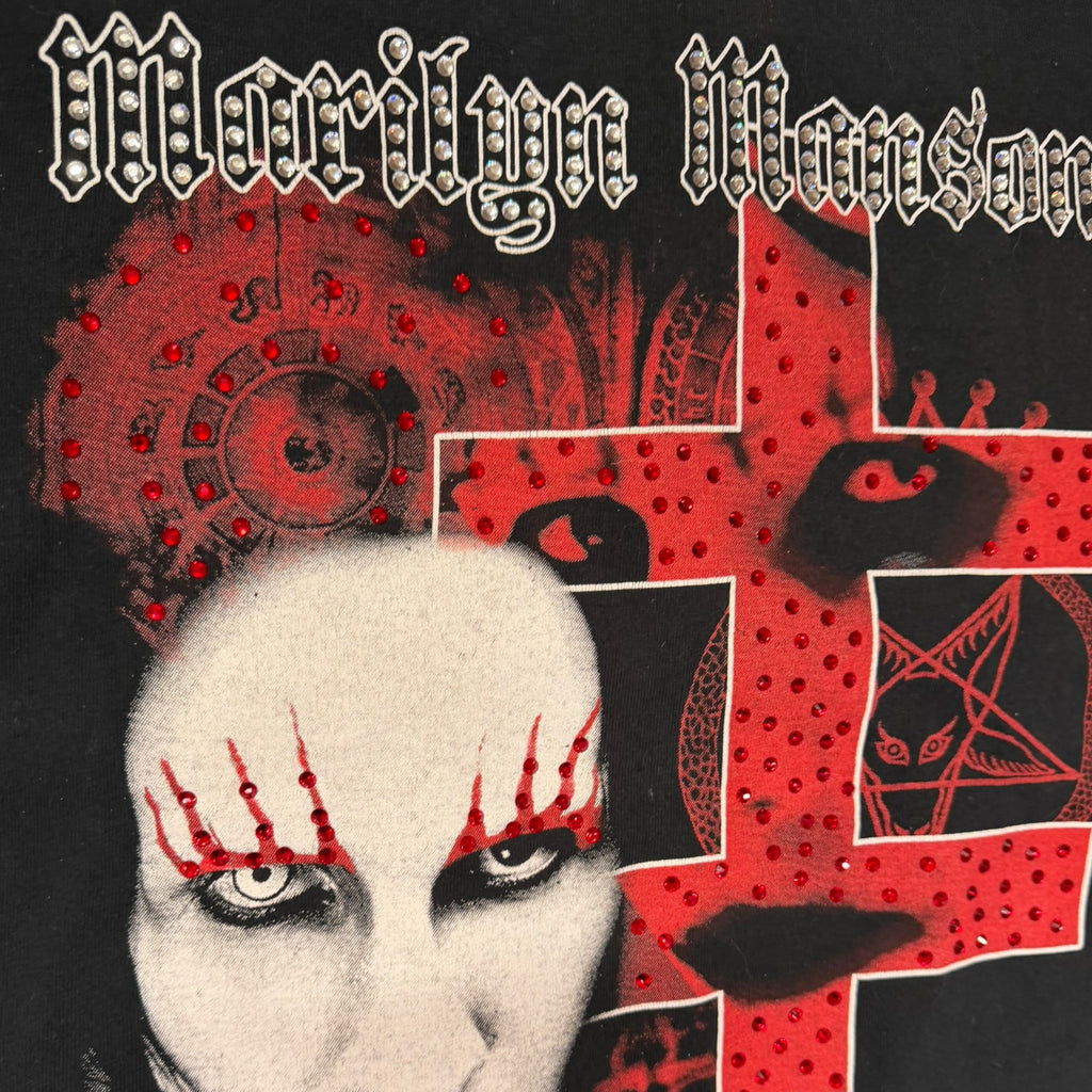 lt shirt vintage con strass Marilyn Manson   tg L