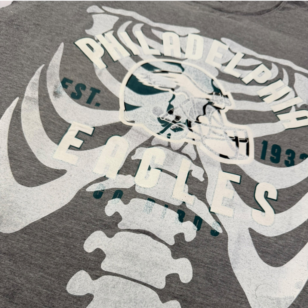 t shirt vintage nike sovrastampata con ossa tg XXL