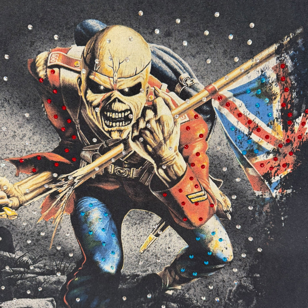 lt shirt vintage con strass Iron Maiden tg L