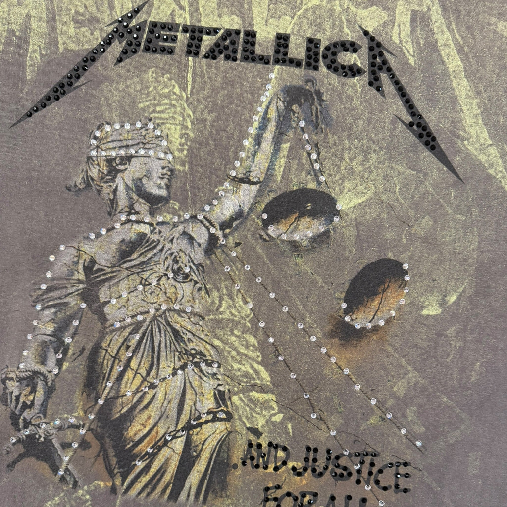 lt shirt vintage con strass Metallica  tg XXL
