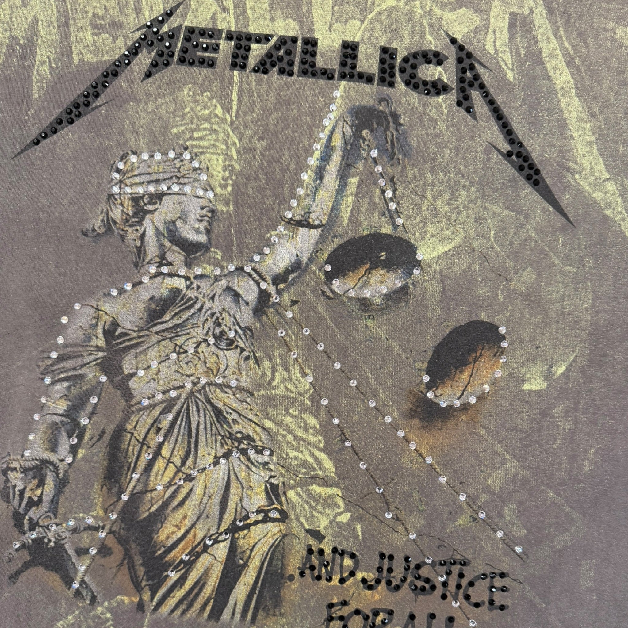 lt shirt vintage con strass Metallica  tg XXL