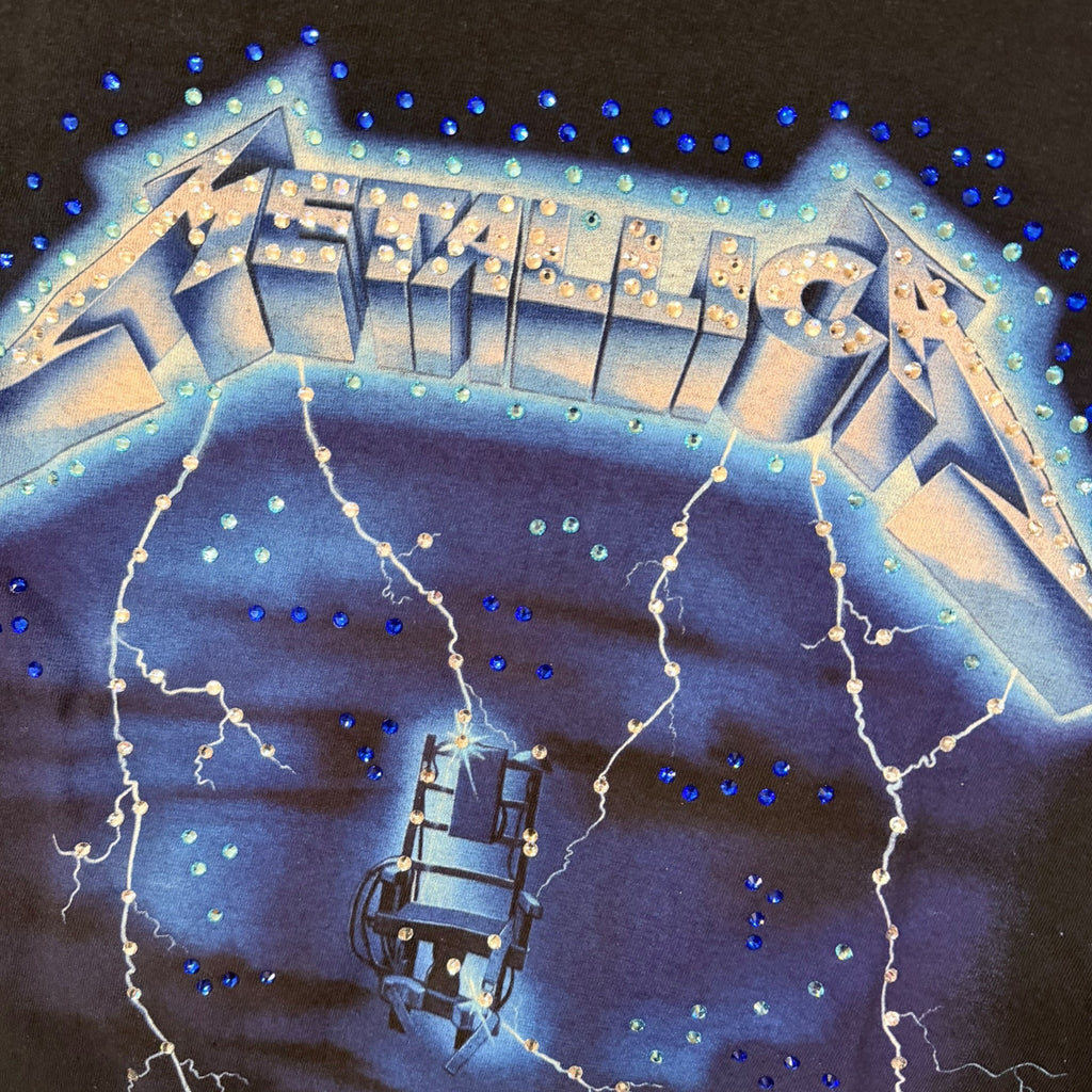 lt shirt vintage con strass Metallica  tg M