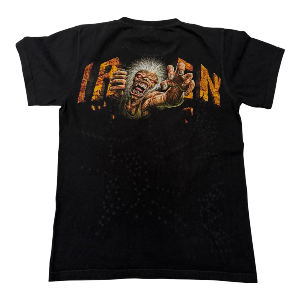 lt shirt vintage con strass Iron Maiden Tg S