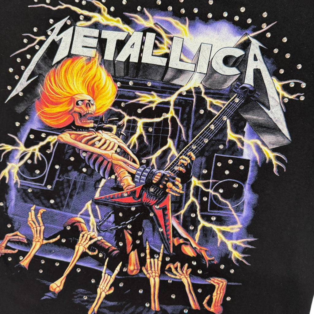 lt shirt vintage con strass Metallica tg M