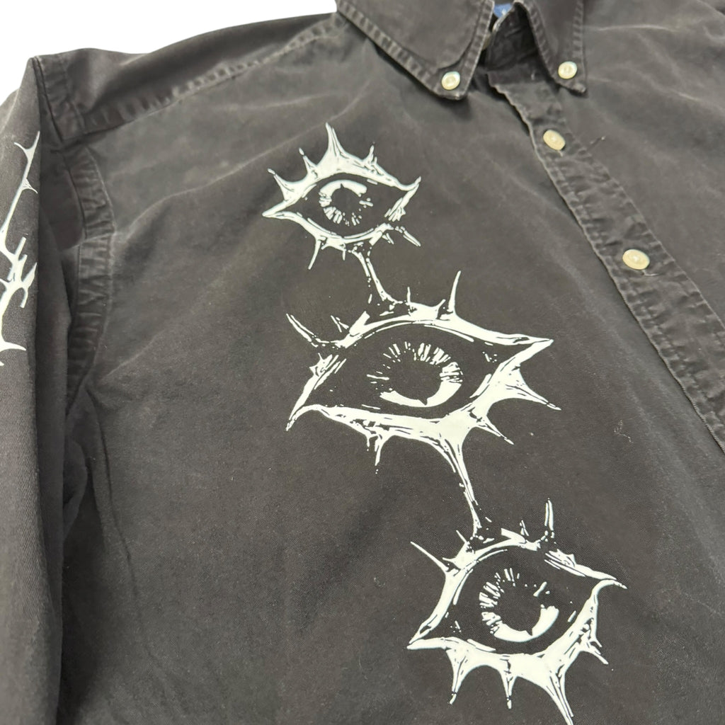 camicia vintage ralph lauren custom tg L goth nero