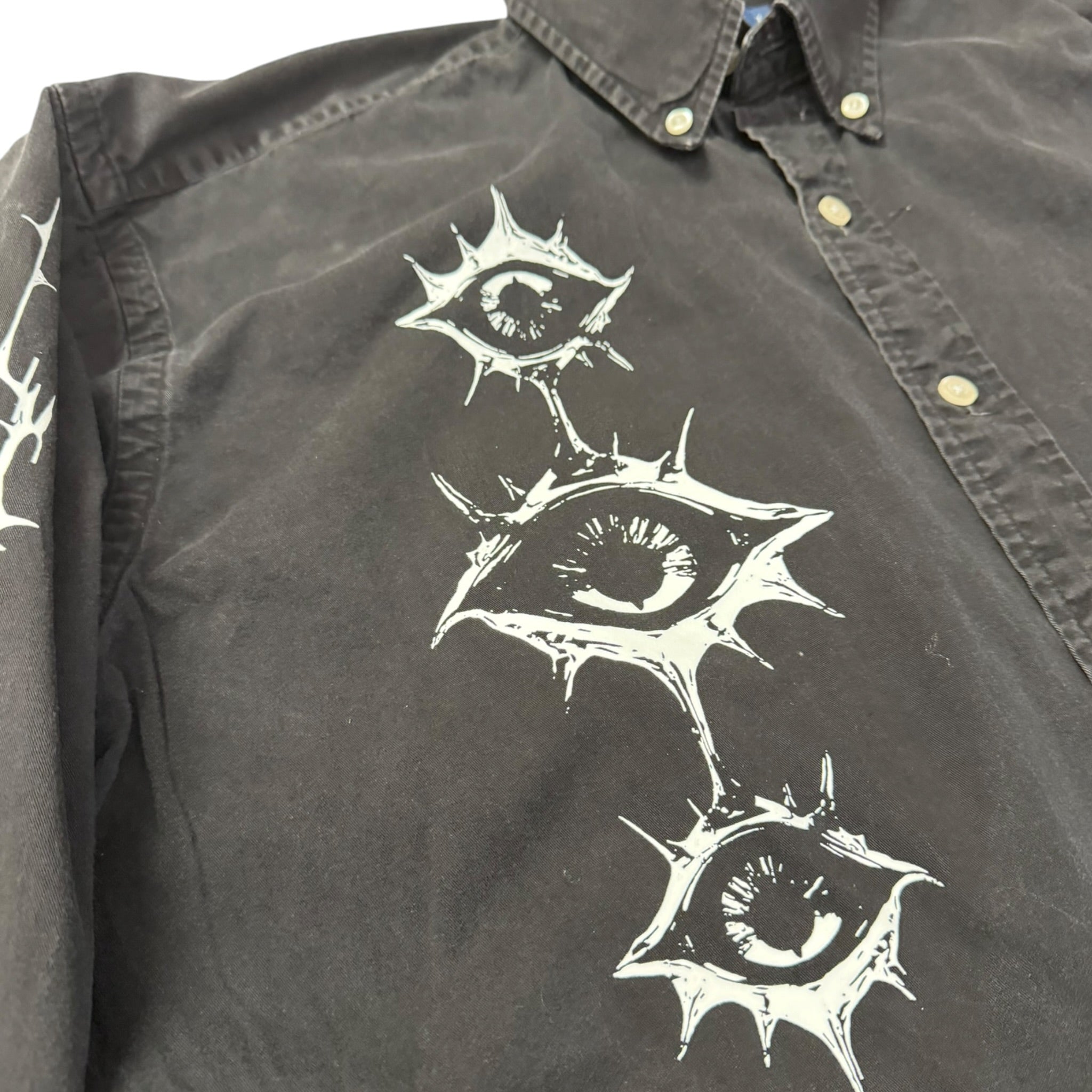 camicia vintage ralph lauren custom tg L goth nero