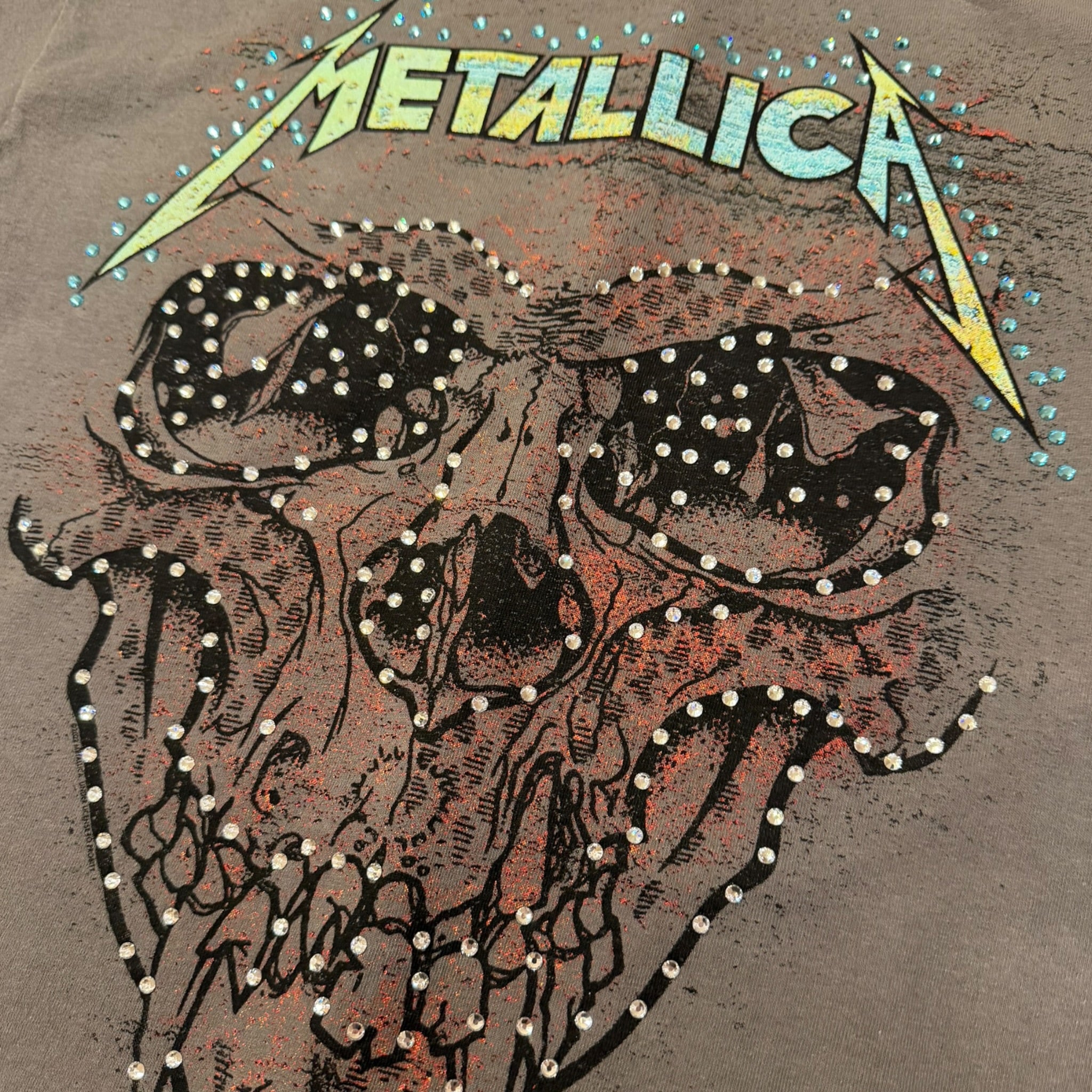 lt shirt vintage con strass Metallica tg m