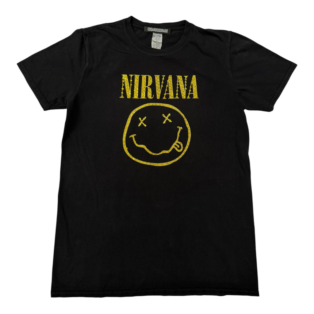 lt shirt vintage con strass nirvana  tg M