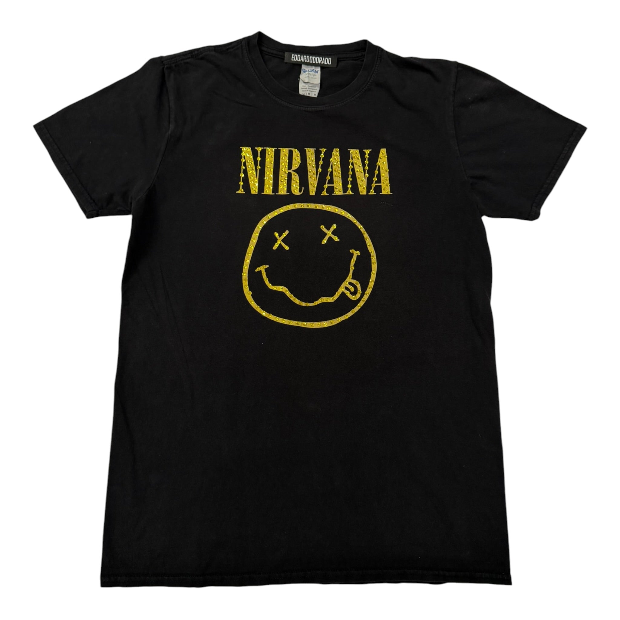 lt shirt vintage con strass nirvana  tg M