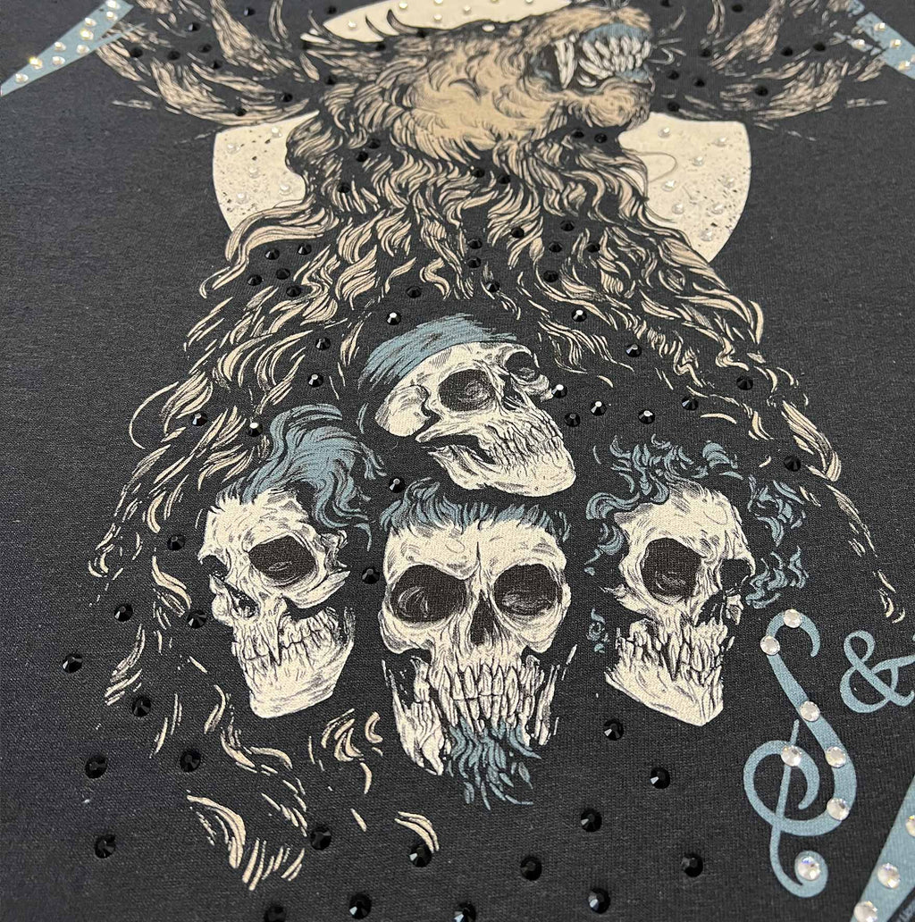 t shirt vintage con strass Metallica xxl