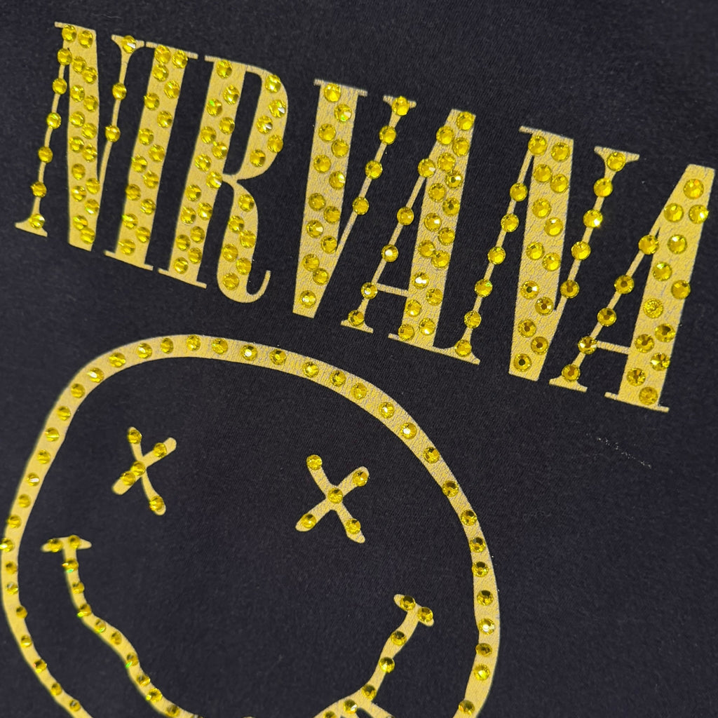 lt shirt vintage con strass nirvana  tg M