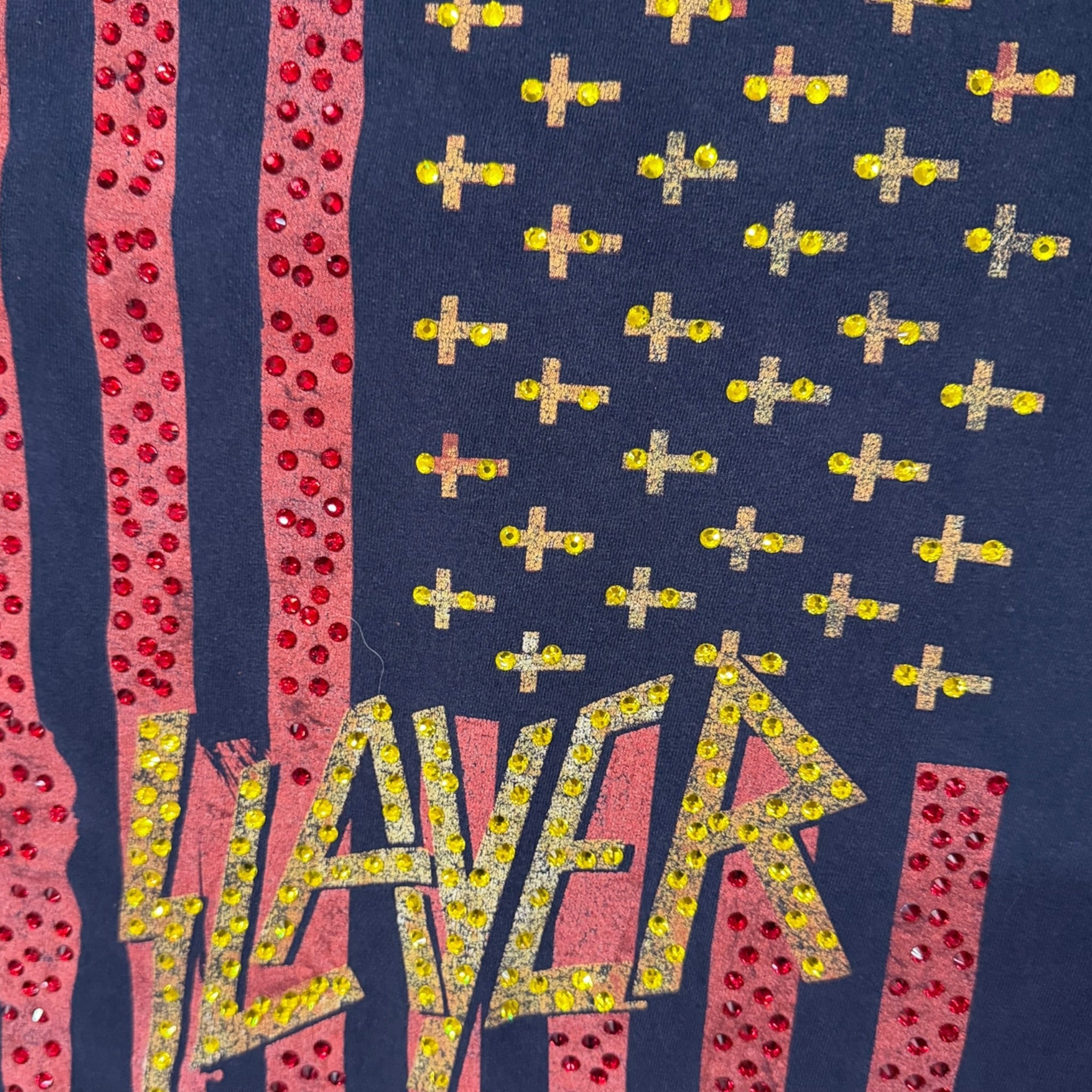 lt shirt vintage con strass the slayer  tg m