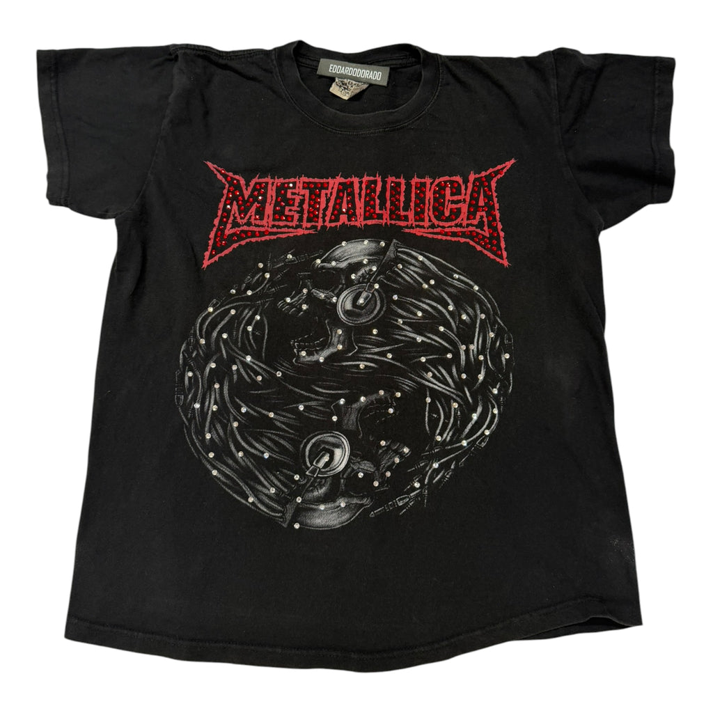 lt shirt vintage con strass Metallica tg M