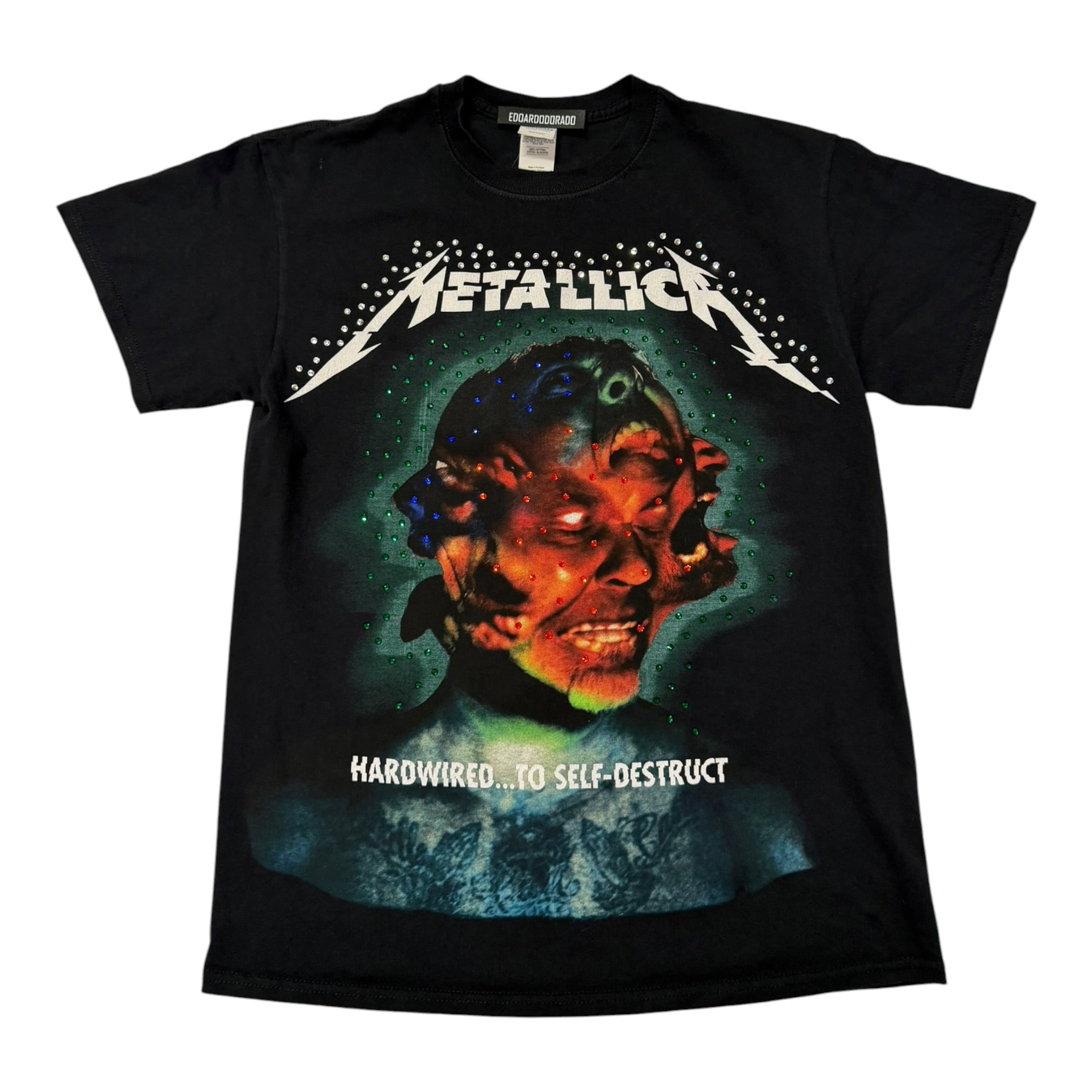 lt shirt vintage con strass Metallica tg m