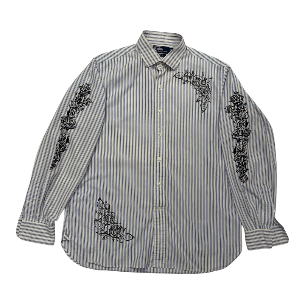 camicia vintage ralph lauren custom tg XL righe rose