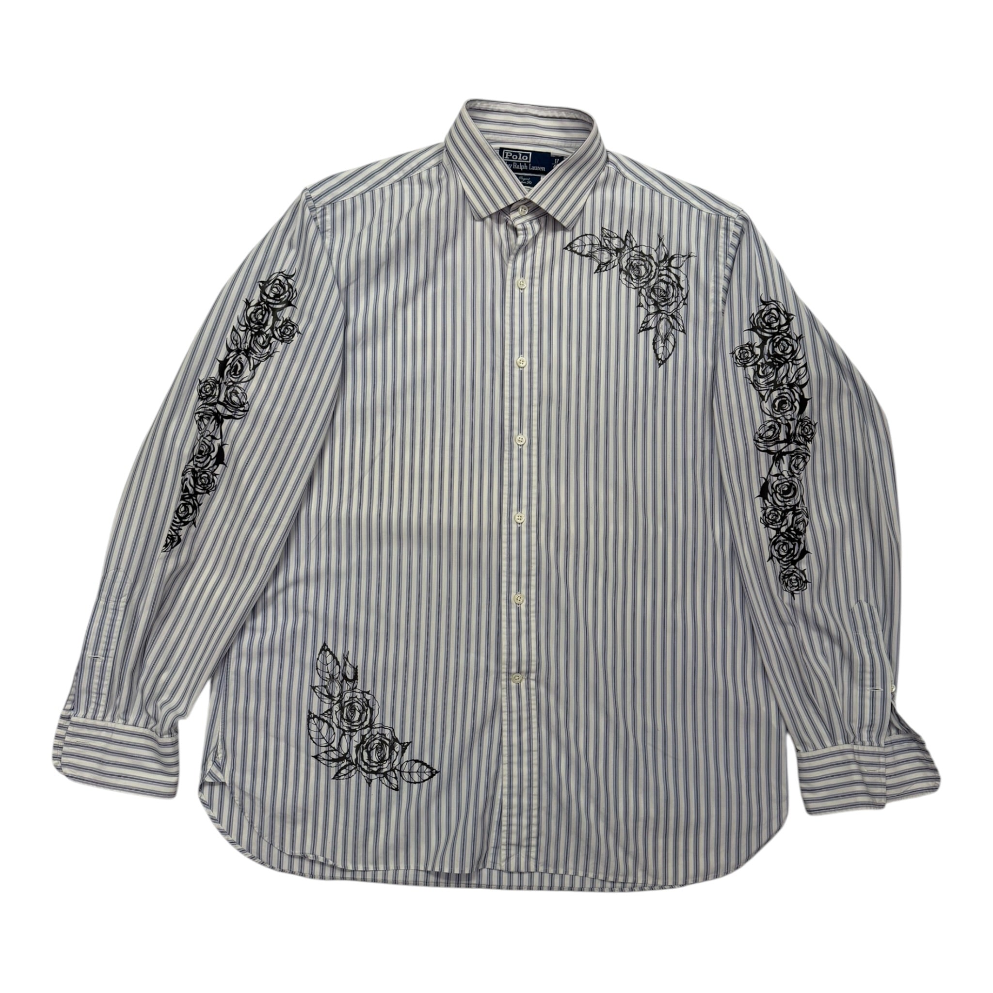 camicia vintage ralph lauren custom tg XL righe rose