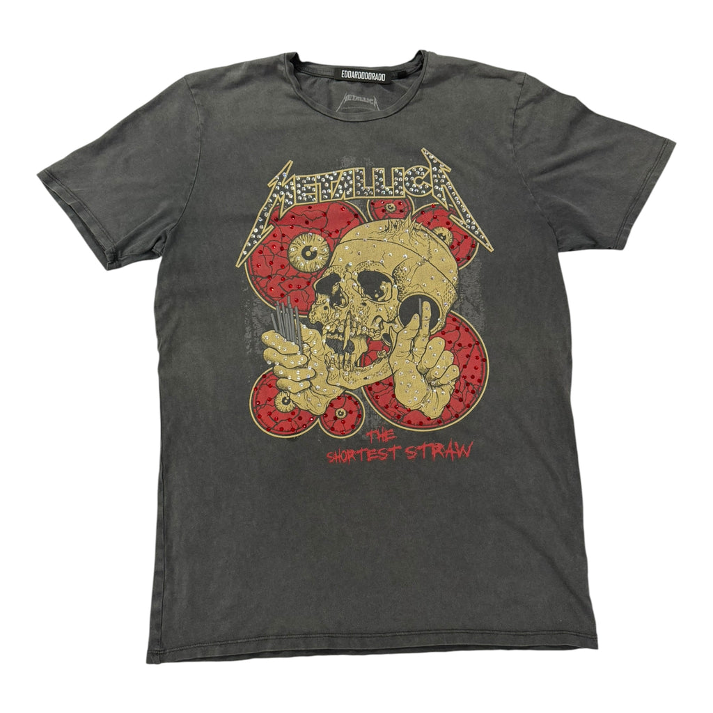 lt shirt vintage con strass Metallica tg L