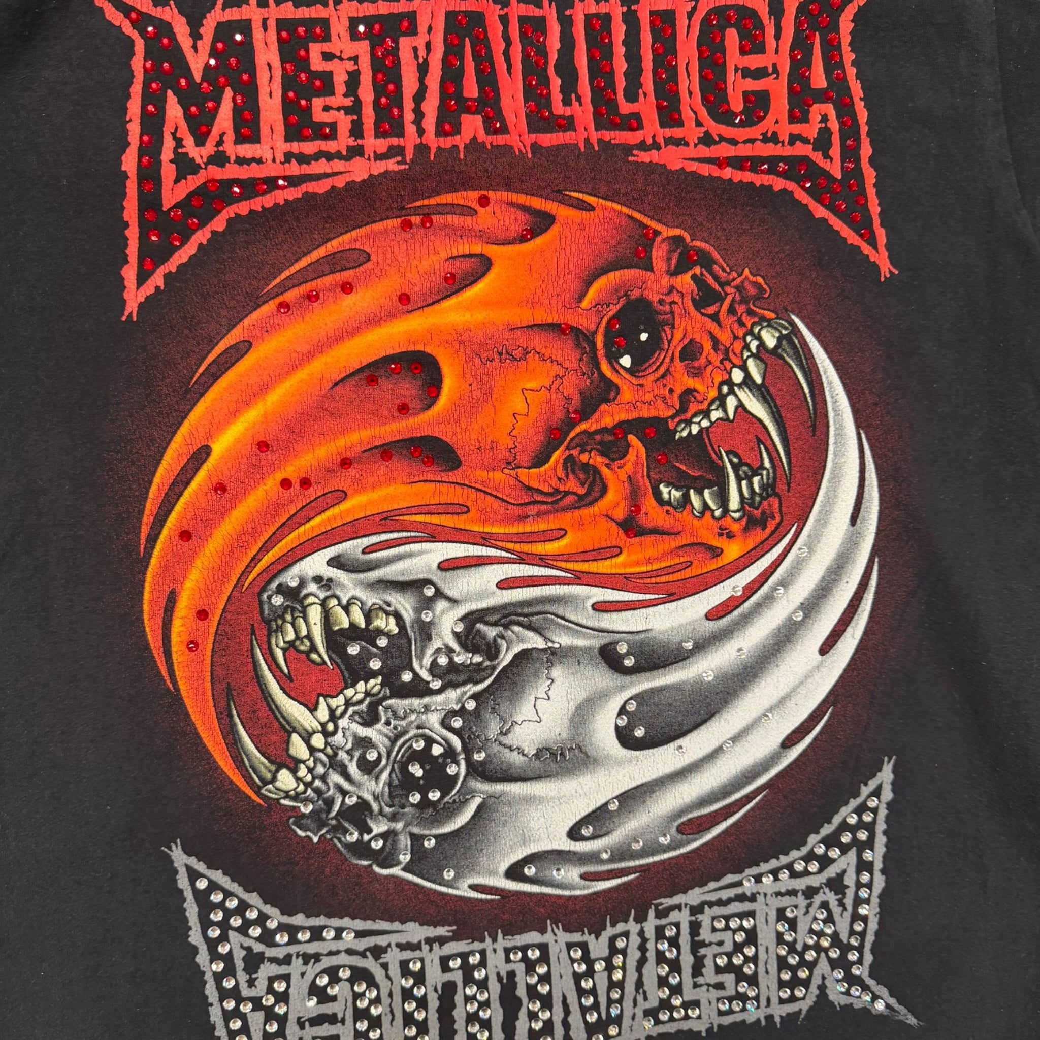 lt shirt vintage con strass Metallica tg M