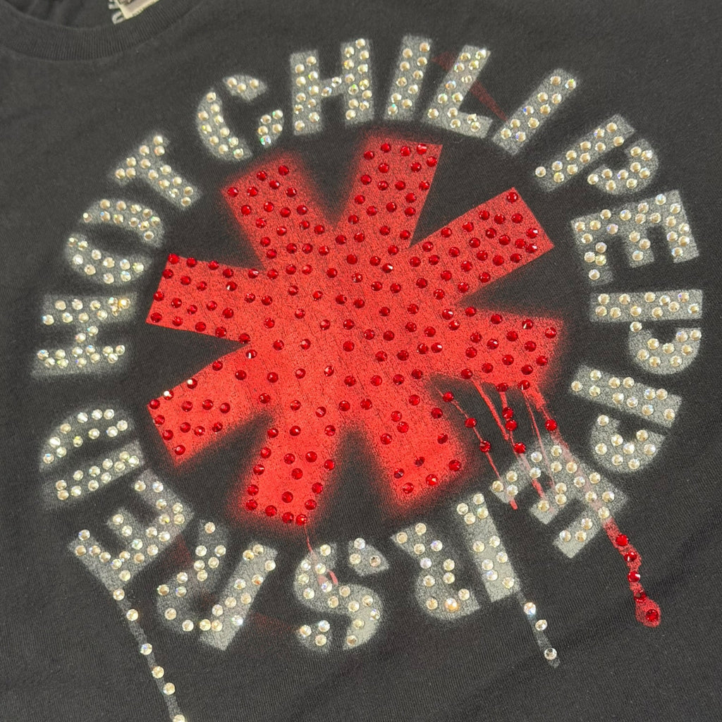 lt shirt vintage con strass red hot chili peppers  tg M
