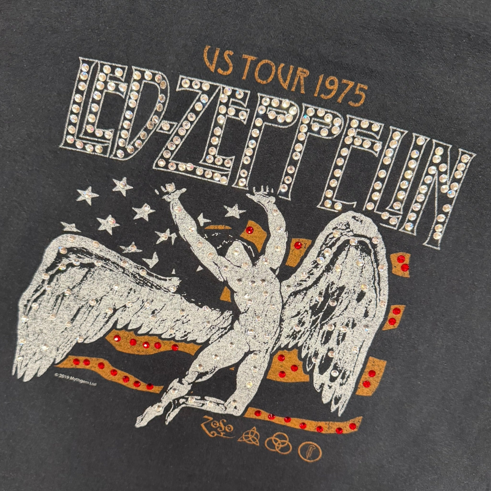 lt shirt vintage con strass led zeppeling tg XL