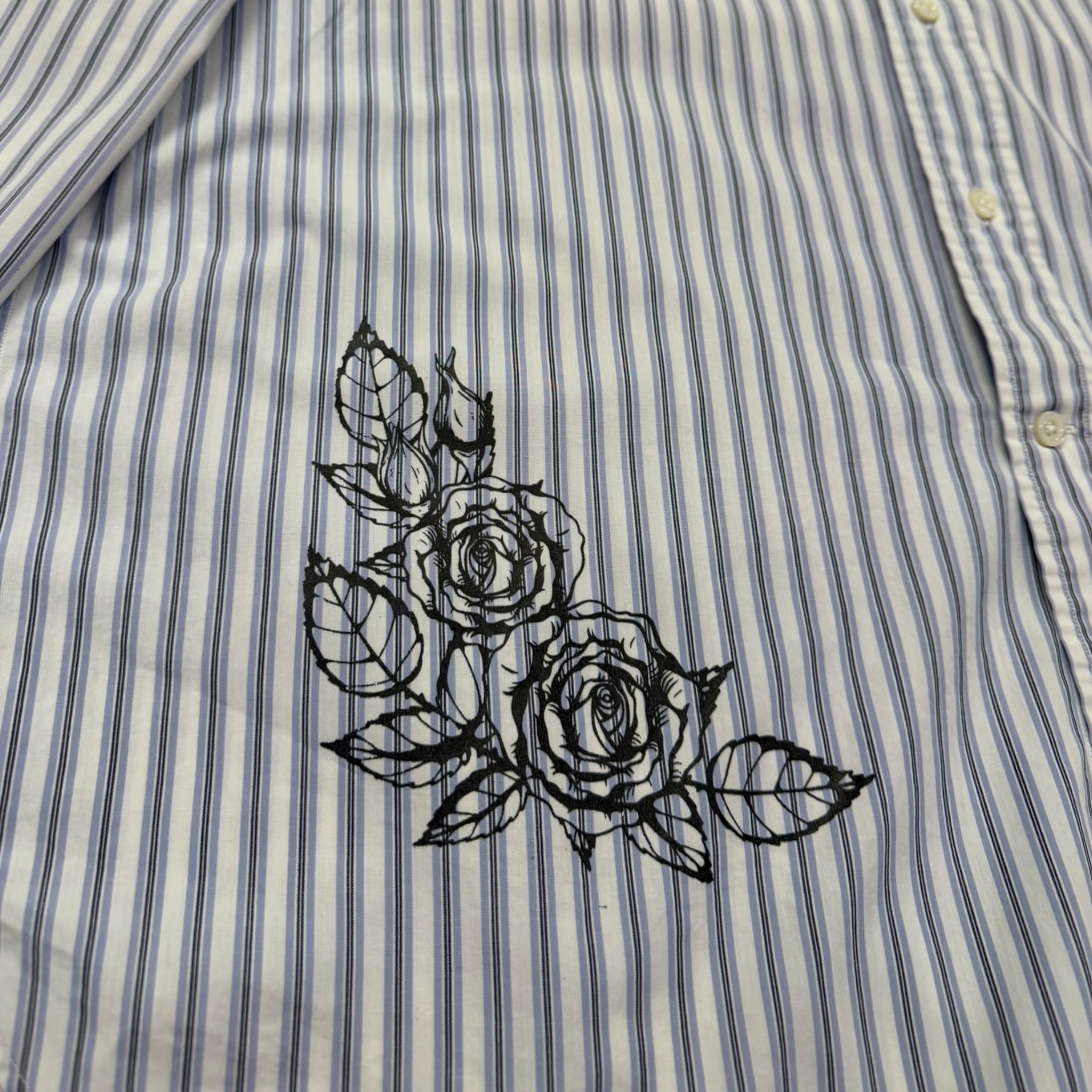 camicia vintage ralph lauren custom tg XL righe rose