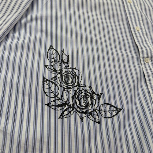 camicia vintage ralph lauren custom tg XL righe rose