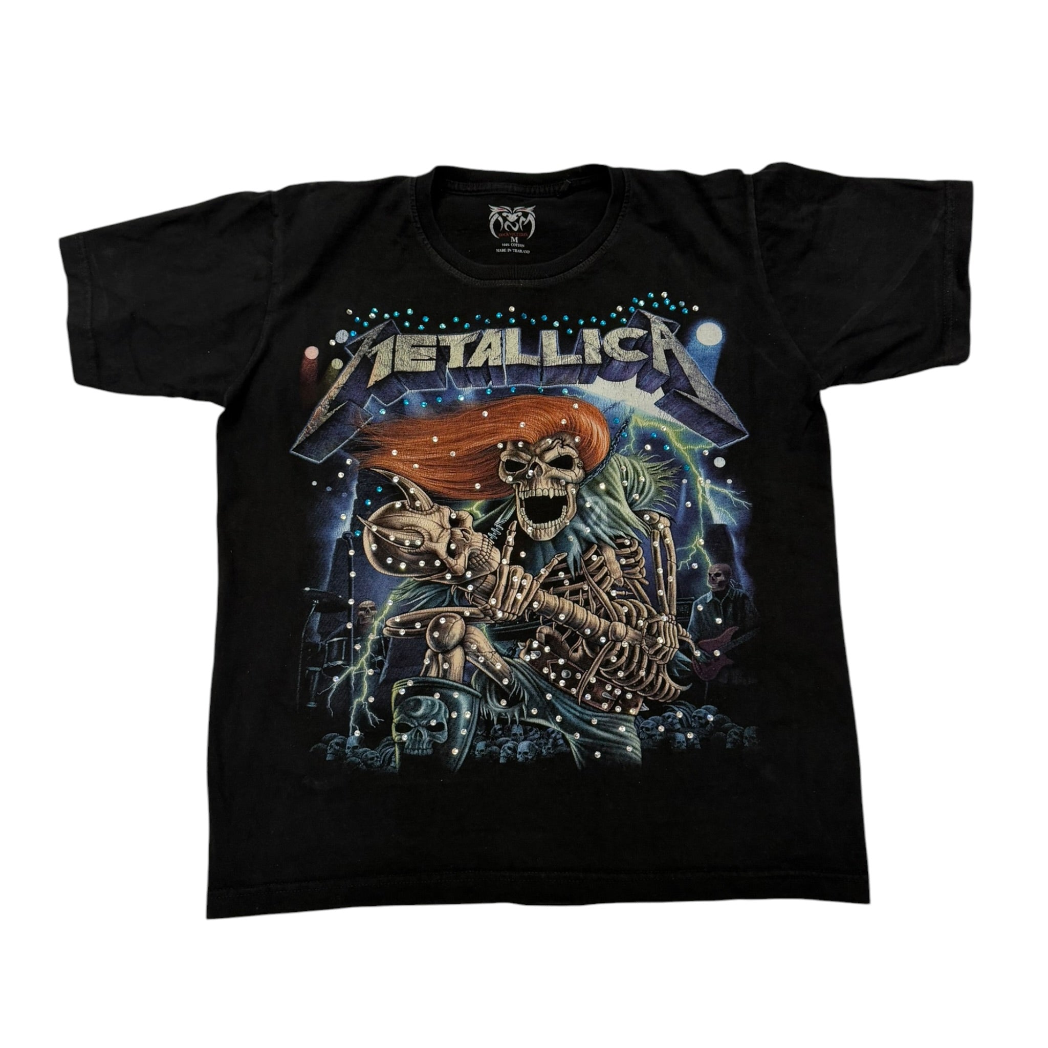 lt shirt vintage con strass Metallica tg M