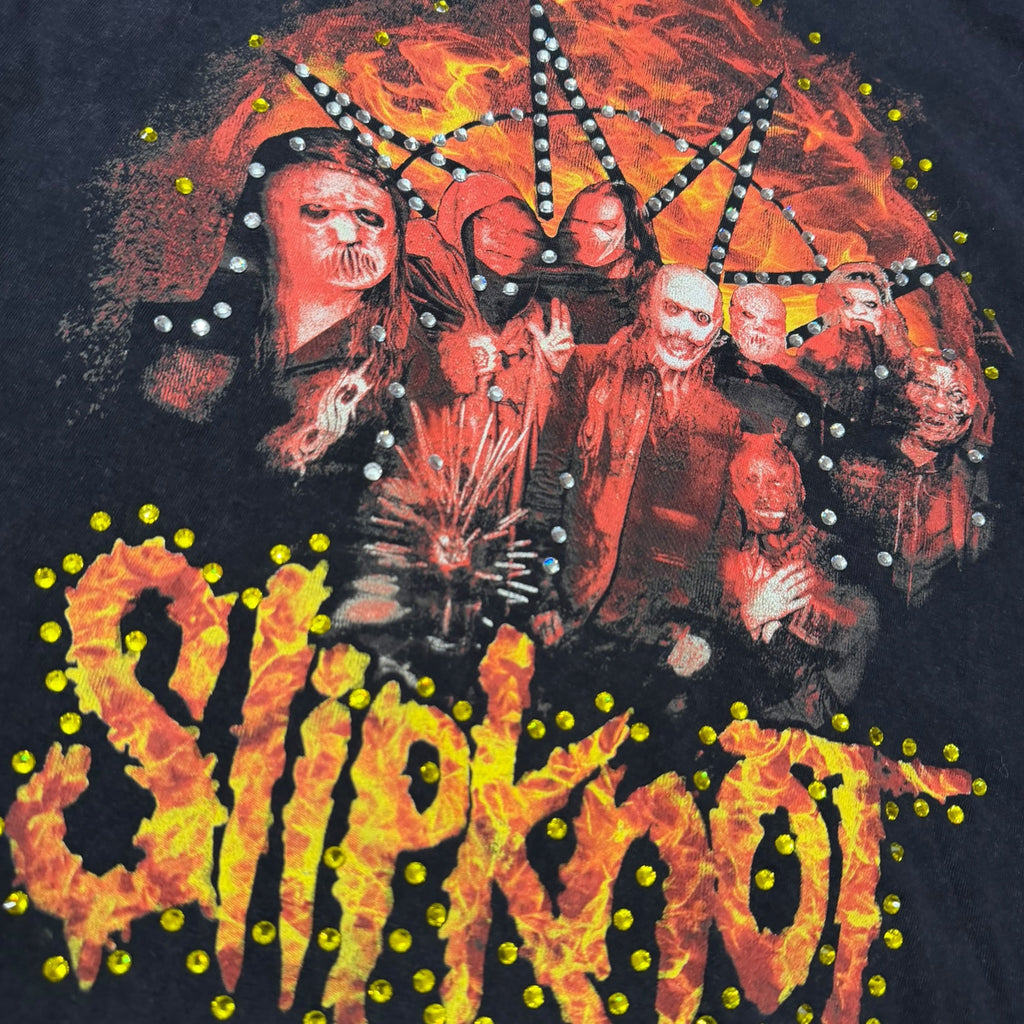 lt shirt vintage con strass slipknot  tg M