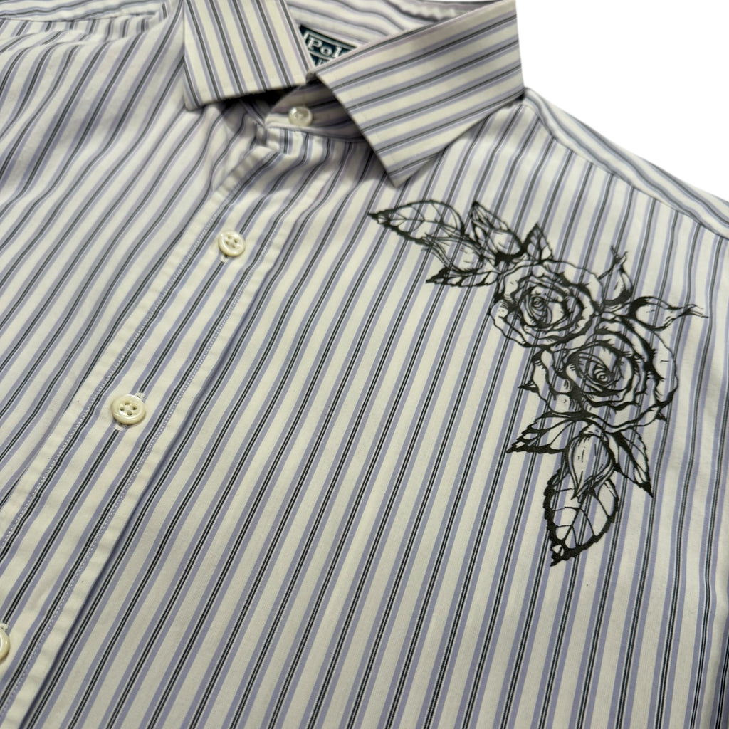 camicia vintage ralph lauren custom tg XL righe rose