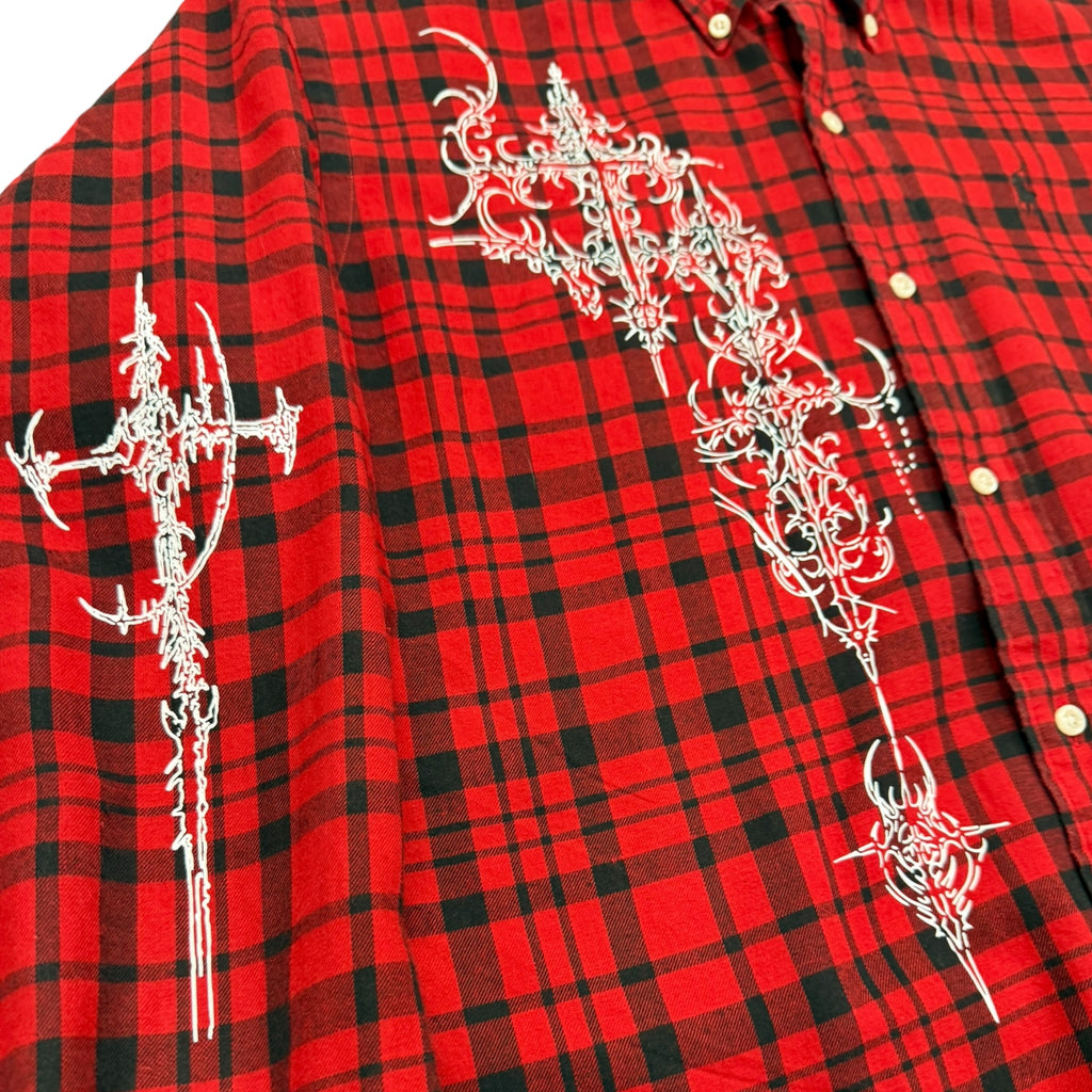 camicia vintage ralph lauren custom tg XL tartan sigilism
