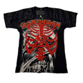 t shirt vintage sovrastampata con ossa iron maiden tg M