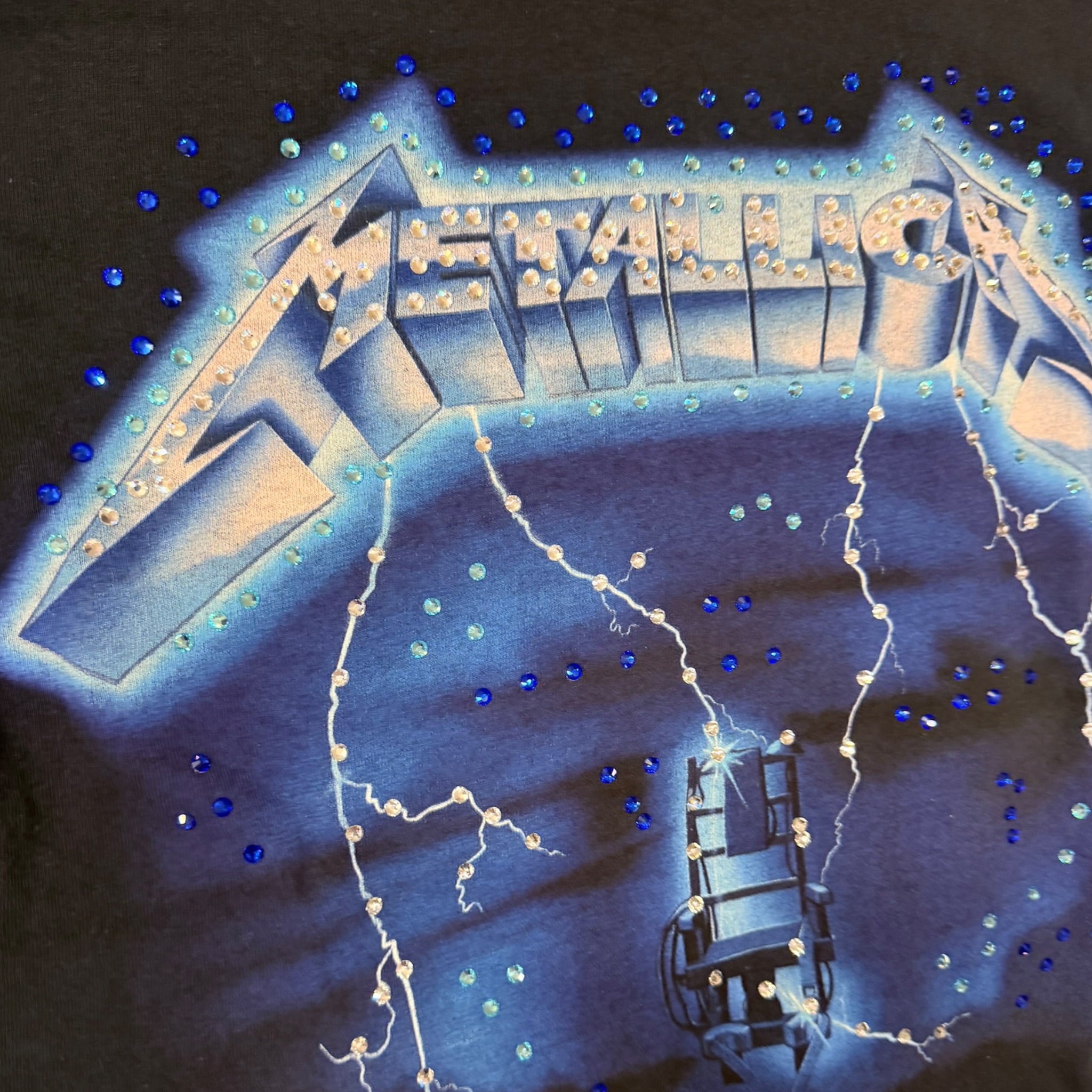 lt shirt vintage con strass Metallica  tg M
