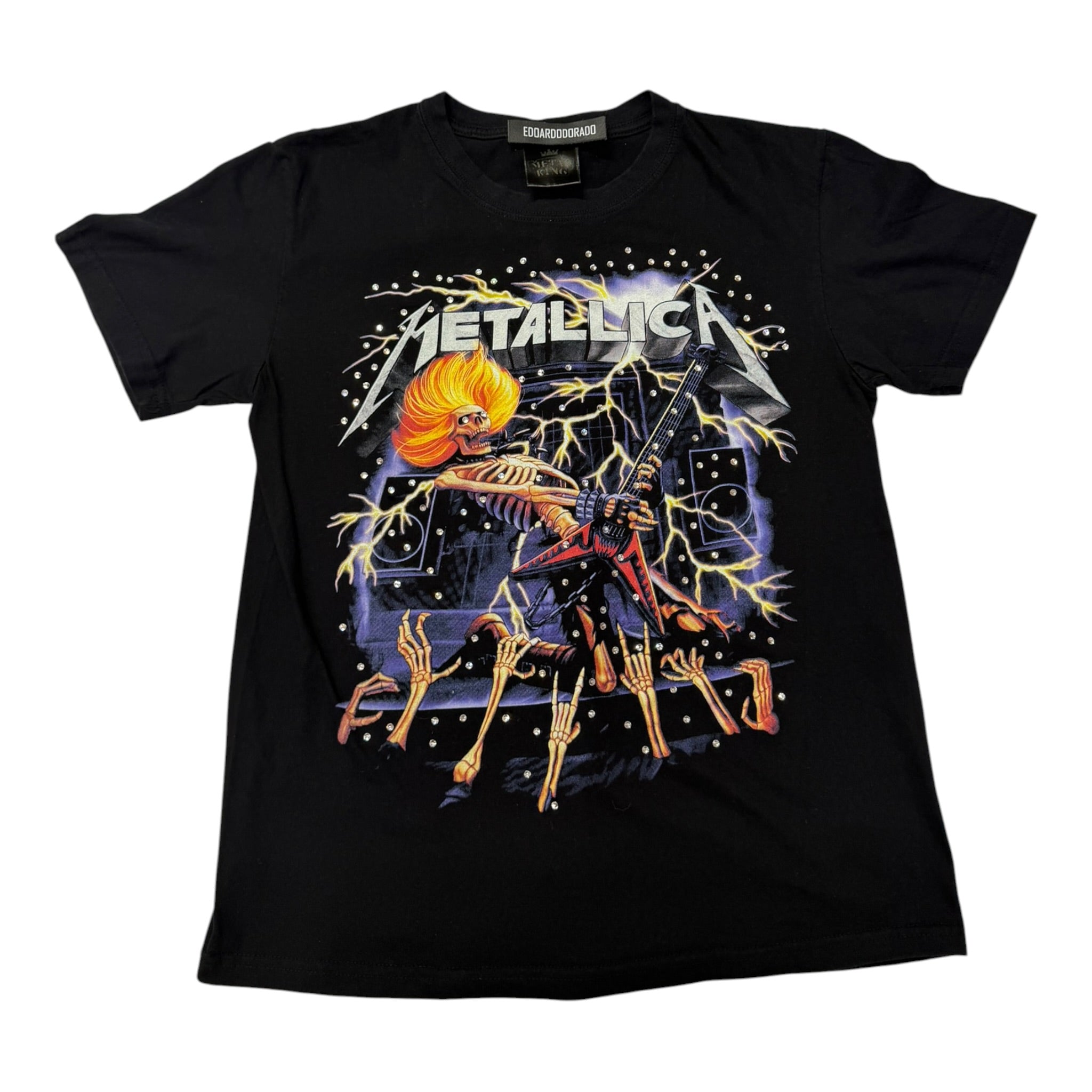 lt shirt vintage con strass Metallica tg M
